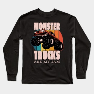 Monster Truck Retro Back To School Long Sleeve T-Shirt